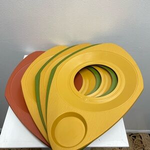 Colorful Teardrop Placemats Set